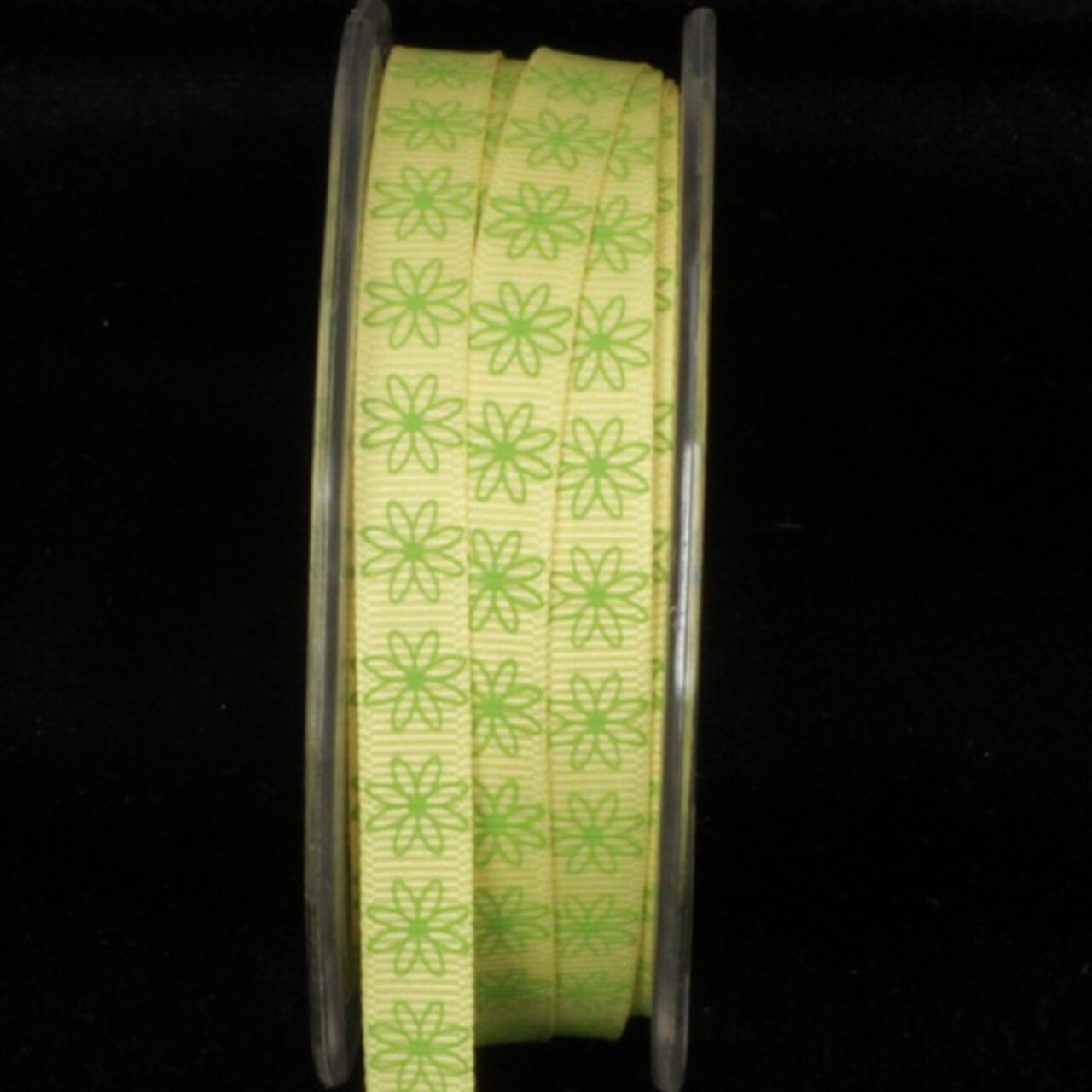 The Ribbon People Yellow and Green Floral Wired Craft Ribbon 0.25" x 108 Yards